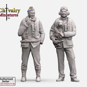 WW2, British Poilets x2 Resin Figure 1/35, 1/16 Historical Miniatures by 3Dimontis