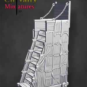 Medeltida belägringstorn litet, Historiskt, 15 mm, 1/72, 28 mm, Krigsspel, Resinminiatyrer från Nordkorstågen