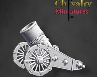 Medieval Late Motar/Cannon, Diorama Historical 1/72, 28mm, 32mm, 1/35, 54mm, 75mm Resin Northern Crusades Miniatures