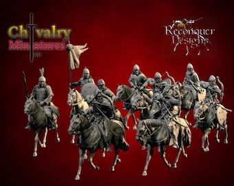 Mounted Oghuz Turkish Mercenaries, Historical 1/72, 28mm, 32mm, 1/35, 54mm, 75mm, Reconquer Designs