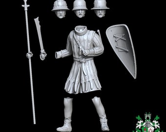 13 世紀モーガン聖書軍曹フィギュア 歴史的 1/35、54 mm、60 mm、75 mm