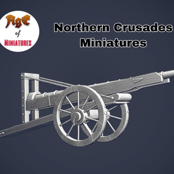 Medieval Percision Cannon, Diorama Historical 1/72, 28mm, 32mm, 1/35, 54mm, 75mm Resin Northern Crusades Miniatures