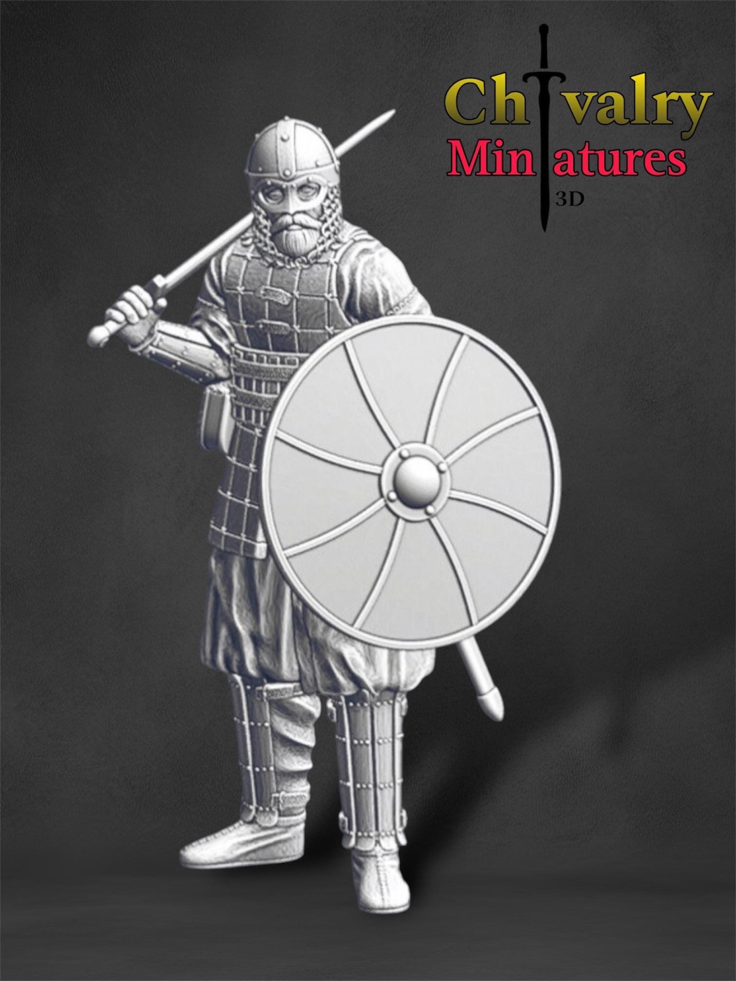 3D Vikings Terrain de jeu de guerre industriel en gravats, paysage détaillé pour RPG et figurines de table de 28 mm