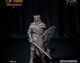Paladin Crusader 1/72, 28mm, 32mm, 1/35th, 54mm, 75mm, 1/16, Resin Historical Fantasy Miniatures Reconquer Designs