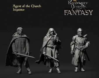 Agents of the Church, 1/72, 28mm, 32mm, 1/35th, 54mm, 75mm, Resin Figure Historical Fantasy Miniatures Reconquer Designs