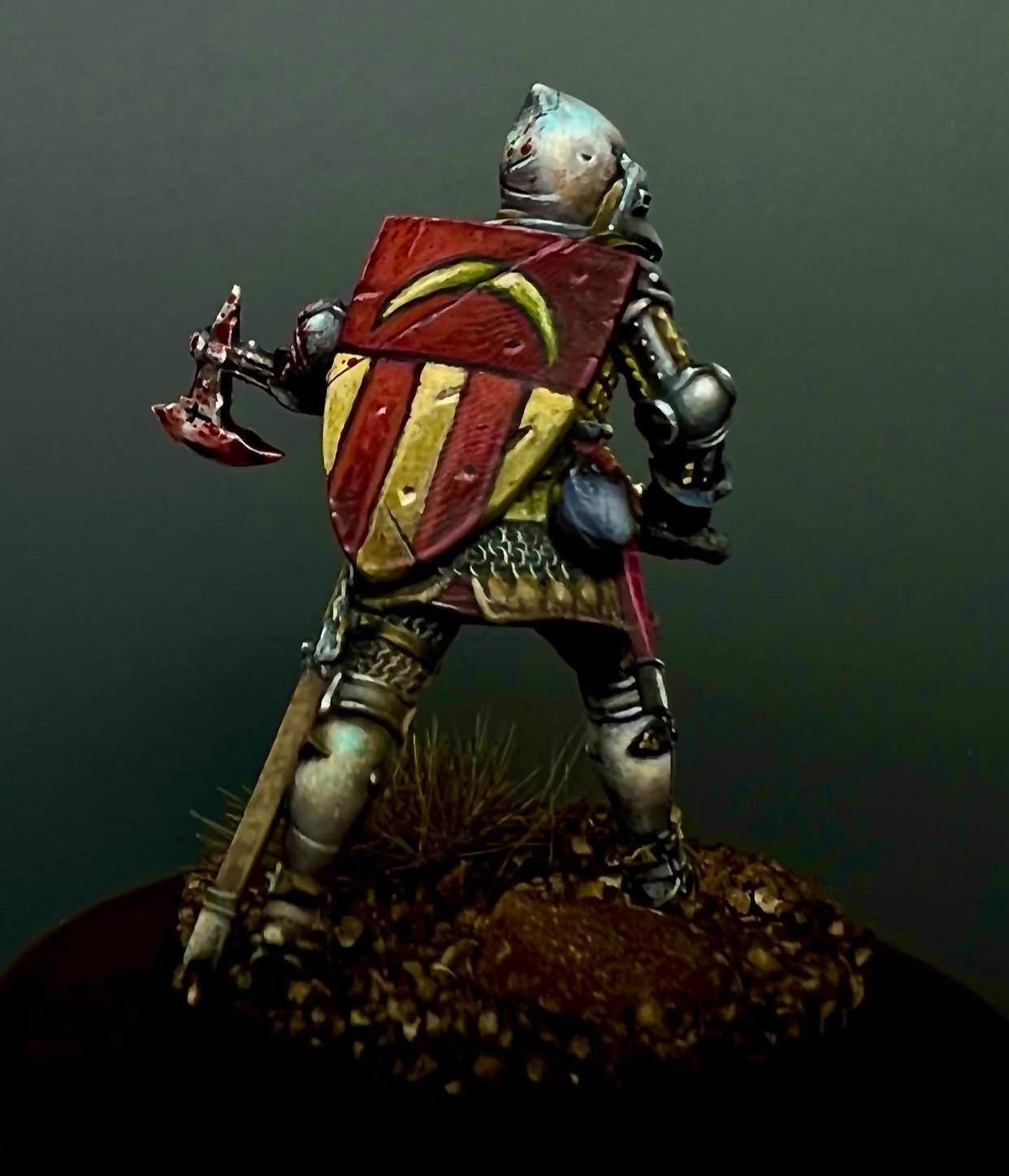 Two-handed Axe 14th Century Foot Knight, Historical Resin, 1/72