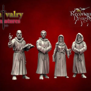 Townsfolk Clergymen Miniatures - 25mm Heroic Scale, Unpainted, Set Of 3 - View #11