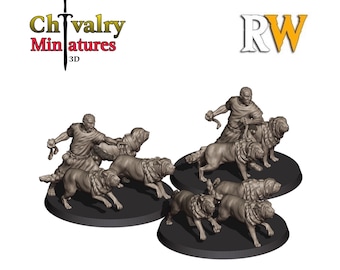 Roman Molossus Warhounds Special Infantry, Historical 1/72, 28mm, 32mm, 1/35, 54mm, 75mm, Resin Warfare