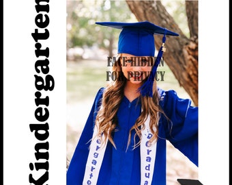 Printable custom Kindergarten Graduation photo file