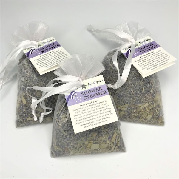 Shower Steamer Herb Aromatherapy Sachet - Lavender & Eucalyptus