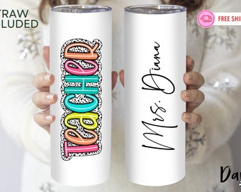 Teacher Gift- Personalized Tumbler Gift For Teacher- Thank You Gift Teacher-Teacher Appreciation- End Of School Gift- Teacher Gift Ideas.