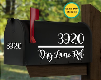 Mailbox Address Decal, Personalized Mailbox Decal, Mailbox Numbers Street Address, Mailbox Number, Farmhouse Mailbox Decal.