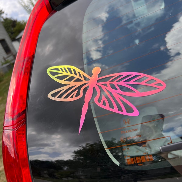 Dragonfly Car Decal Etsy