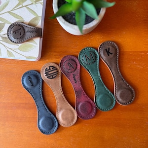 Personalized Leather Bookmark , Leather Magnetic Bookmark, Custom Leather Bookmark, Bookmark Personalized, Book Lover Gift, Reader Gift