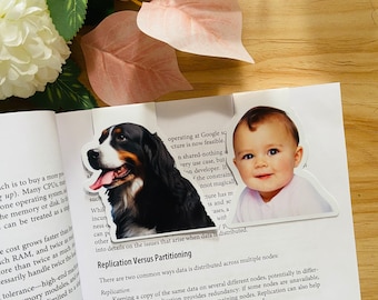Personalized Photo Bookmark, Magnetic Bookmark, Pet Bookmark, Custom Photo Bookmark, Gift For Book Lover, Unique Bookmarks, Pet Lover.