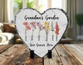Personalized Garden Stone, Personalized Birth Flower Gift, Christmas Gifts ,Mother’s Day Gift, Grandma Garden Stone Decor With Names.