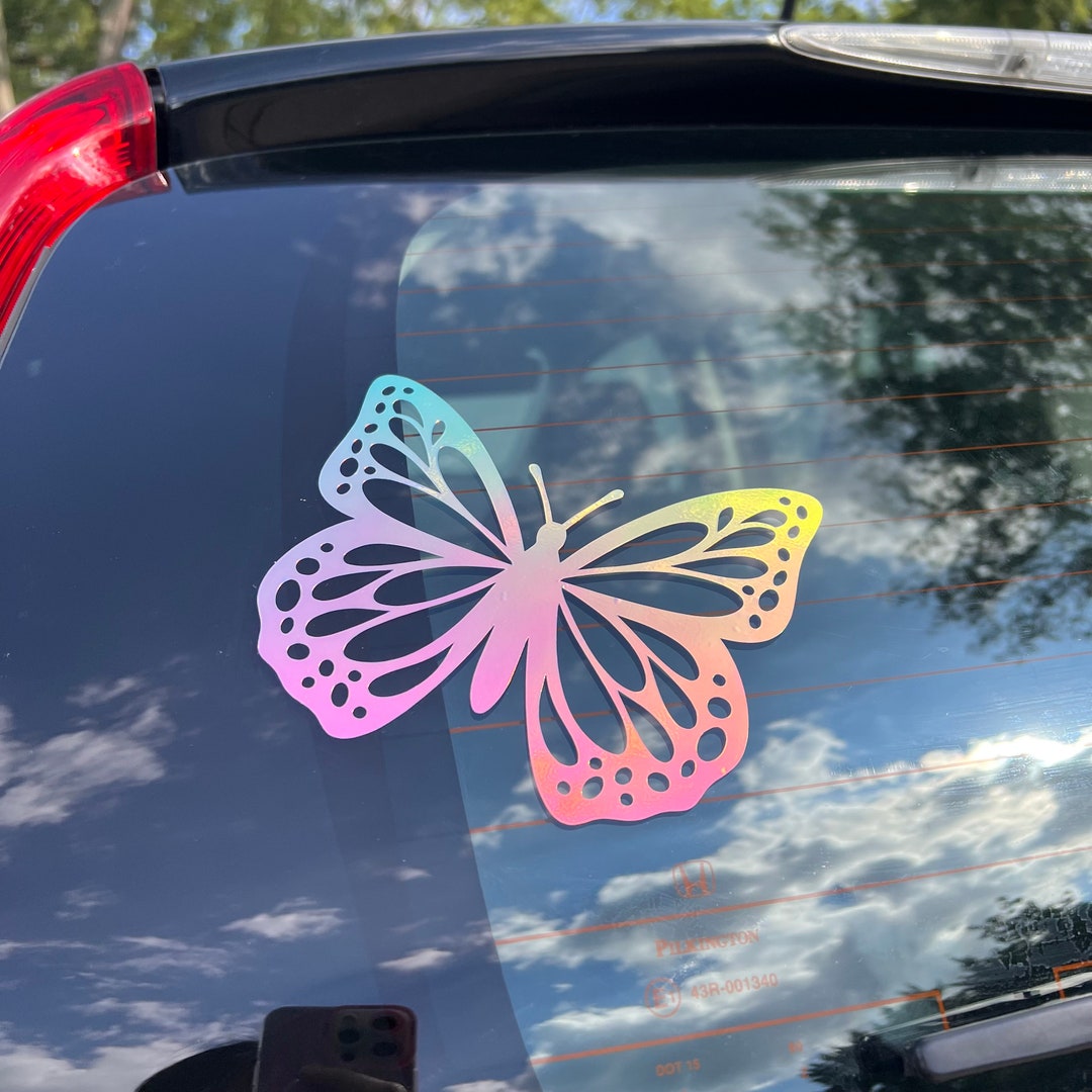 Butterfly Car Decal, Color Change in the Sun, Personalized Car Window
