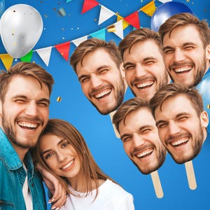 Custom Face on A Stick, Big Head On A Stick, Pet Face on a Stick, Custom Face Cutout, Big Party, Head Cutout, Custom Bachelorette Party.