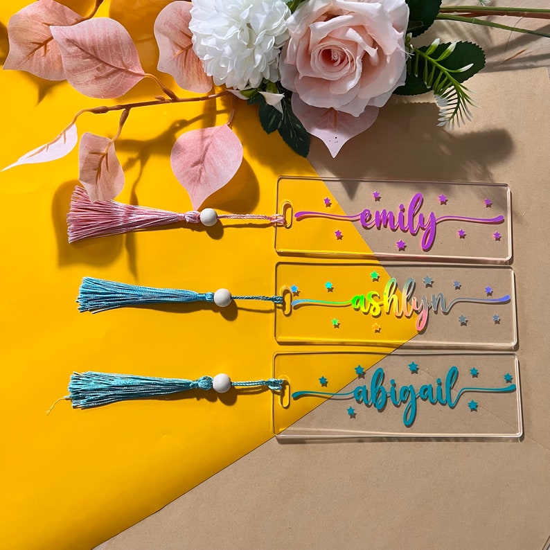 Personalized Bookmark Custom Name Bookmark Book Lover Gift Etsy