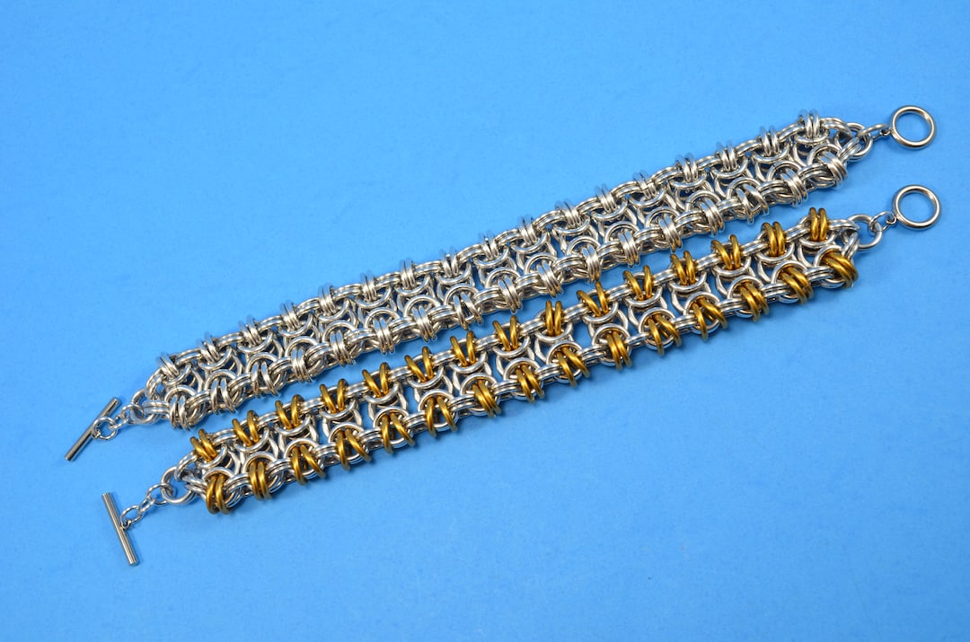 Beez Weave Chainmail Bracelet, Handmade Chainmail Jewelry, for Women or ...