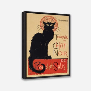 Tournée du Chat Noir (1896) by Théophile Alexandre Steinlen- Vintage Art Print-1 or 2 Panel Framed Canvas Print, 24x36/24x24/16x24/ 16x16 in