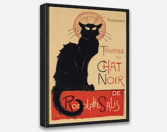 Tournée du Chat Noir (1896) by Théophile Alexandre Steinlen- Vintage Art Print-1 or 2 Panel Framed Canvas Print, 24x36/24x24/16x24/ 16x16 in