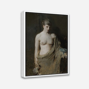 Hebe (1890)  by Abbott Handerson Thayer - Vintage Wall Art Print - 1 or 2 Panel Framed Canvas Print, 24x36/24x24/16x24/16x16 inch - Artcity6