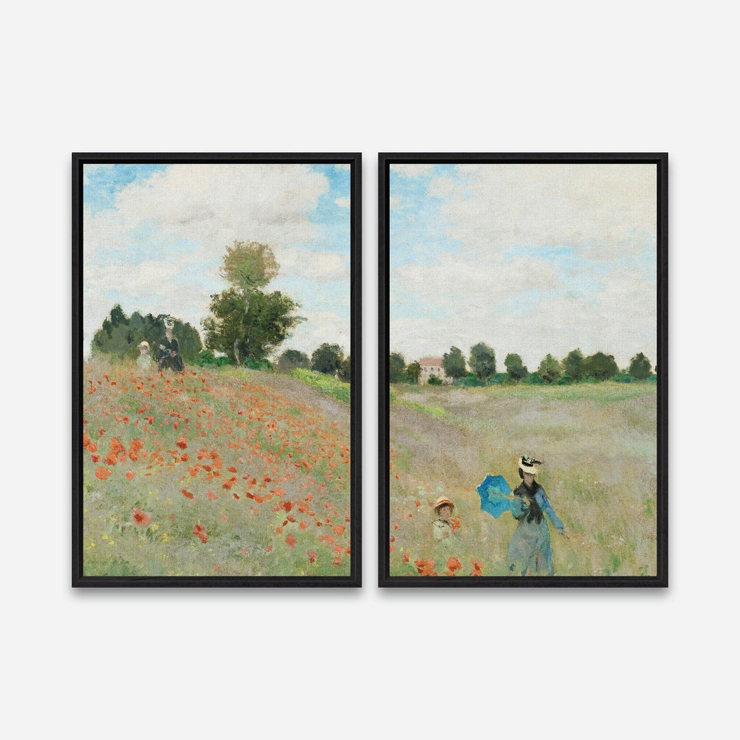 The Poppy Field Near Argenteuil (1873) by Claude Monet - Vintage Art ...