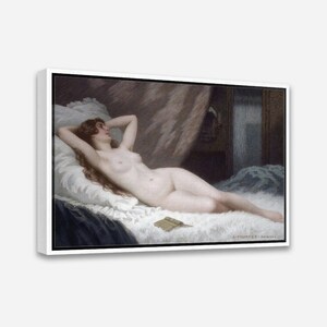 Vintage Wall Art Print - A Moment Of Repose by Antony Troncet - 1 or 2 Panel Framed Canvas Print - 24 x 36 / 24 x 24 / 16 x 24 / 16 x 16 in.
