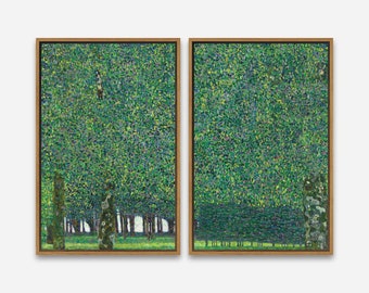 Vintage Wall Art Print - The Park (1910-1911) by Gustav Klimt - 1 or 2 Panel Framed Canvas Print - 24 x 36 / 24 x 24 / 16 x 24 / 16 x 16 in.