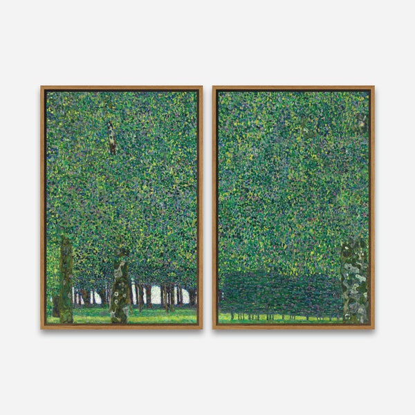 Vintage Wall Art Print - The Park (1910-1911) by Gustav Klimt - 1 or 2 Panel Framed Canvas Print - 24 x 36 / 24 x 24 / 16 x 24 / 16 x 16 in.