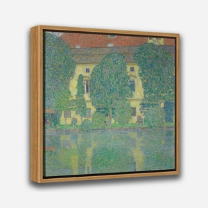 Vintage Wall Art Print - Schloss Kammer am Attersee III by Gustav Klimt - 1 or 2 Panel Framed Canvas Print, 24x36/ 24x24/ 16x24/ 16x16 inch
