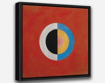 Abstract Modern Art Print - Svanen (1915) by Hilma Af Klint - 1 or 2 Panel Framed Canvas Print, 24 x 36 / 24 x 24 / 16 x 24 / 16 x 16 inch