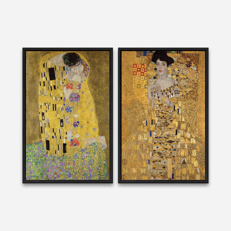 FAMOUS PAINTING Vintage Art Print the Kiss 1908 by Gustav Klimt 1 or 2 ...