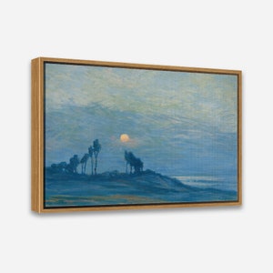 Vintage Wall Art Print - Sunset Over the Trees (1910) by Birger Sandzén - 1 or 2 Panel Framed Canvas Print, 24x36 /24x24 /16x24 /16x16 inch