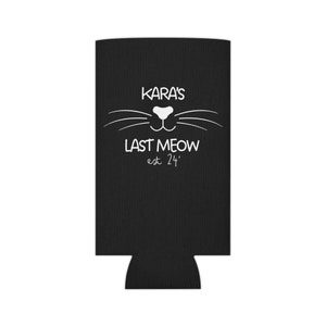 Koozie per l'ultimo miagolio prima del voto, bomboniere per l'addio al nubilato a tema gatto, refrigeratori per lattine a tema gatto, festa nuziale a tema gatto, Koozie per l'addio al nubilato immagine 10