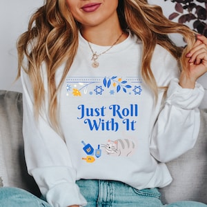 Ugly Hanukkah Sweater, Hanukkah Sweater, Hannukah Sweater, Chanukah Sweater, Hanukkah Sweatshirt, Cat Sweater, Sweater Weather