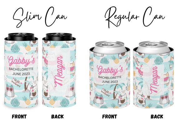 Bachelorette Koozies, Summer Koozie, Hard Seltzer Koozie, Slim Can Cooler,  Bridesmaid Koozie, Personalized Coozie, Custom Coozie, Skinny Can 