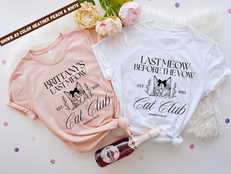 200 Coriandoli Per Addio Al Nubilato A Tema Gatto, Scritta 'Last Meow Before The Vow', Rosa Caldo, Decorazioni Da Tavolo - 2