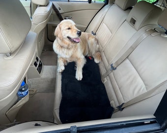 BACKSEAT CAR COVER - Pet safe mat that protects car seats, regulates temperature, provides comfort and rolls up for easy storage
