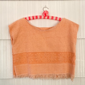 Upcycled Terry towel top,  repurposed vintage towel