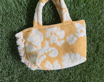Vintage towel tote bag.