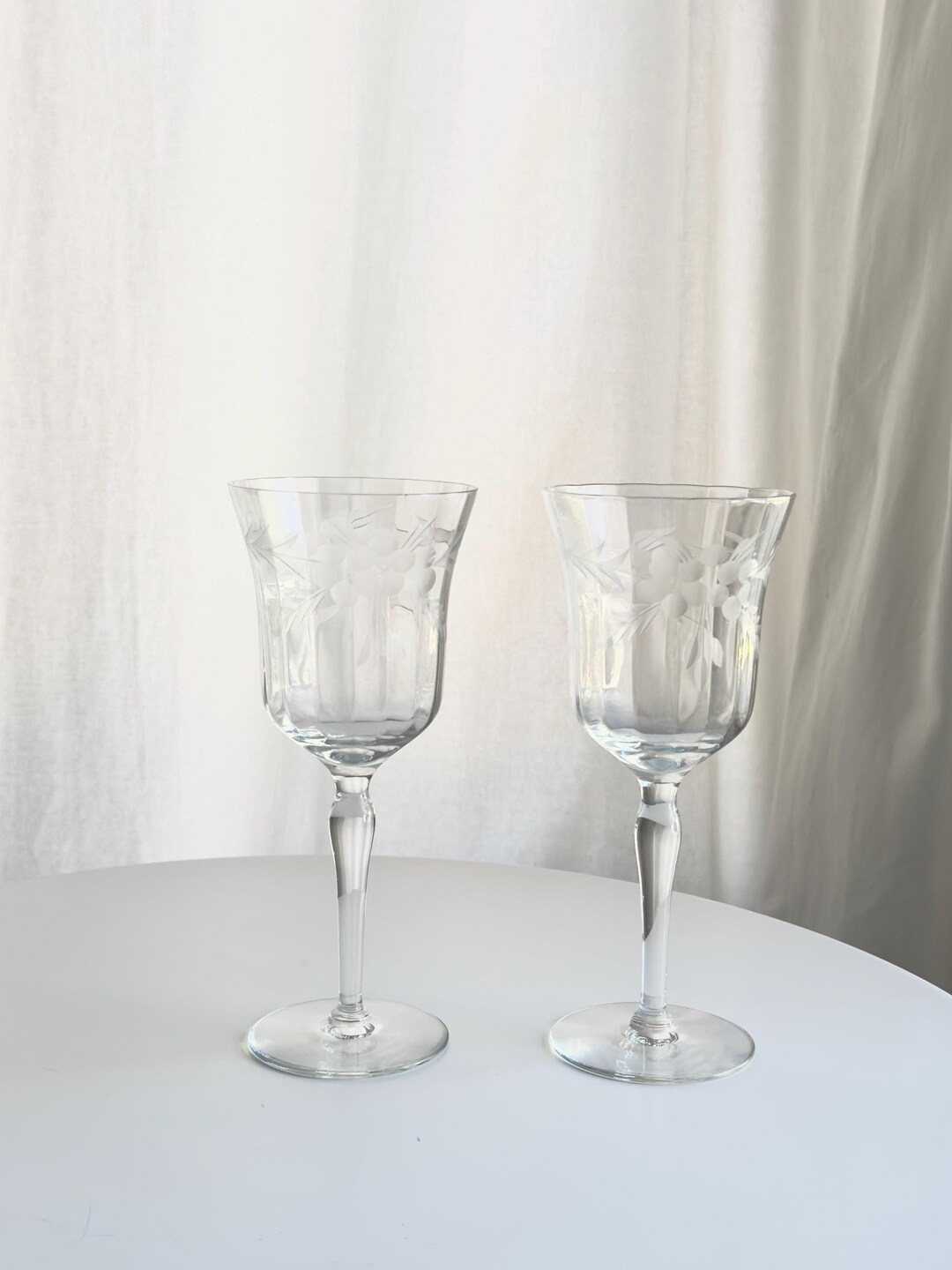 Rialto Borghese Etched Water / Wine Glass main image 0