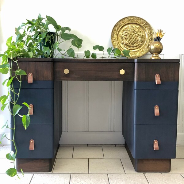 Desk Art Deco Etsy