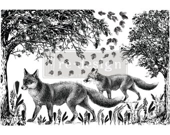 Re-Design Watercolor Lush Decor Transfers - 6x12 Inch Rub-On Transfers 3 Pack