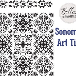 SONOMA ART TILE | Stencil | Furniture | Arts & Crafts | Dixie Belle Paint