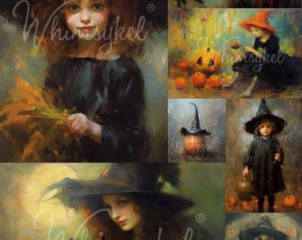 Charm & Chaos Large Decoupage Tissue Paper for Furniture 21x29 Whimsykel Designs Halloween Collage