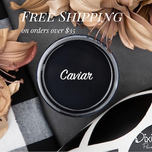 CAVIAR | Dixie Belle Chalk Mineral Paint | true flat black | Furniture Paint