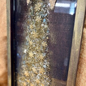 Crushed Glass & Resin Christmas Tree Art – Elegant Gold, Coastal Turquoise, or Rustic Music-Themed Handmade Holiday Wall Decor image 9