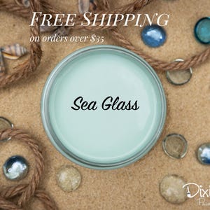 SEA GLASS | Dixie Belle Chalk Mineral Paint | soft green/blue | Furniture Paint